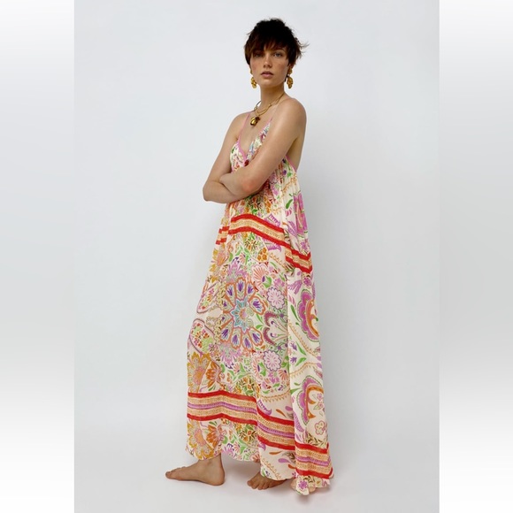 Zara Dresses & Skirts - NWT Zara Long Tropical Printed Twist-Back Maxi Dress
